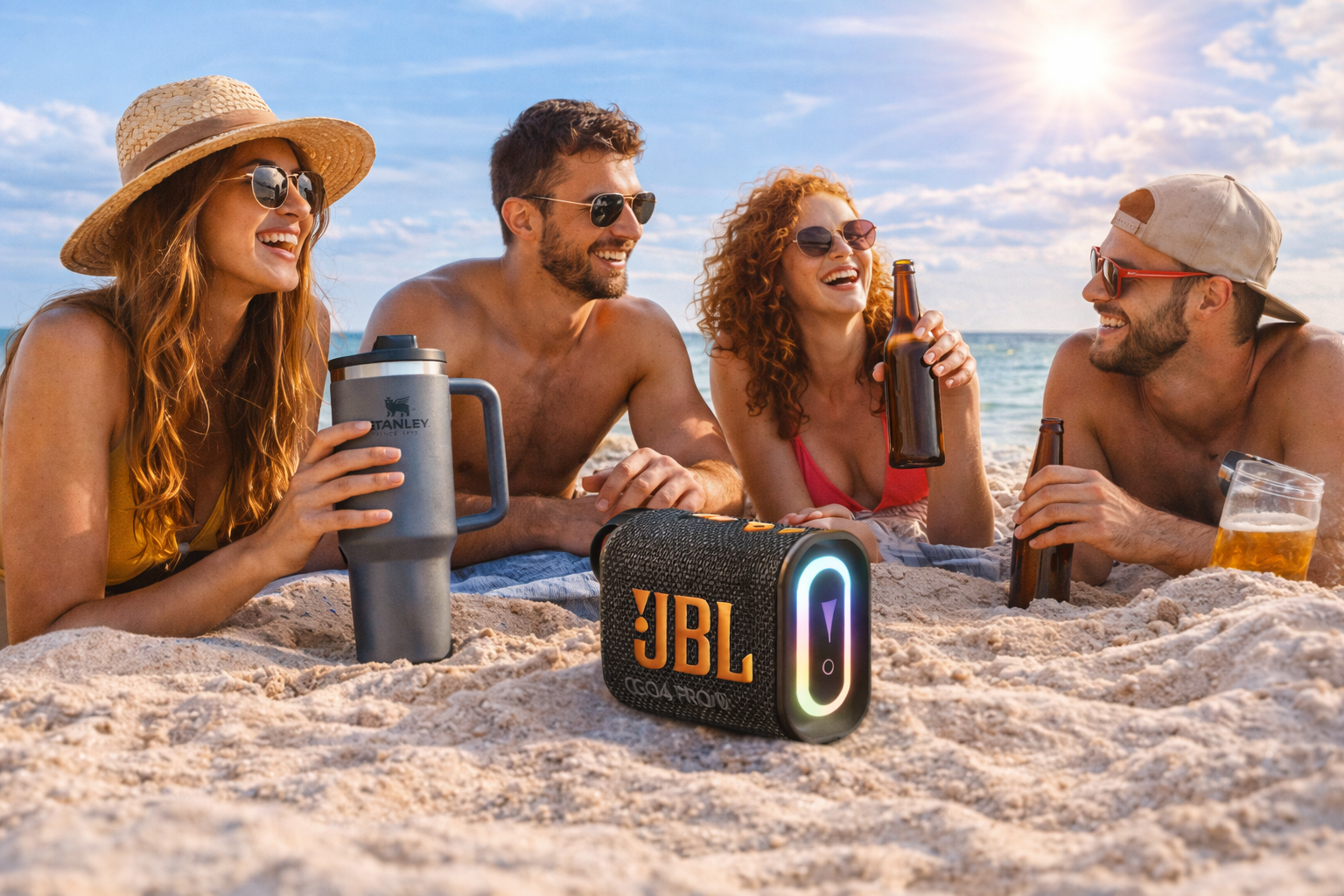 Personas disfrutando el combo